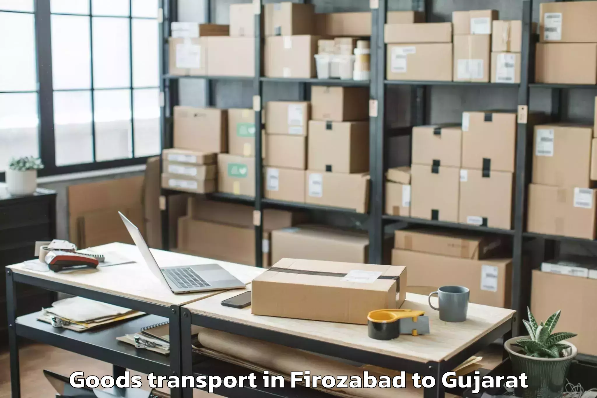 Reliable Firozabad to Khambhat Goods Transport